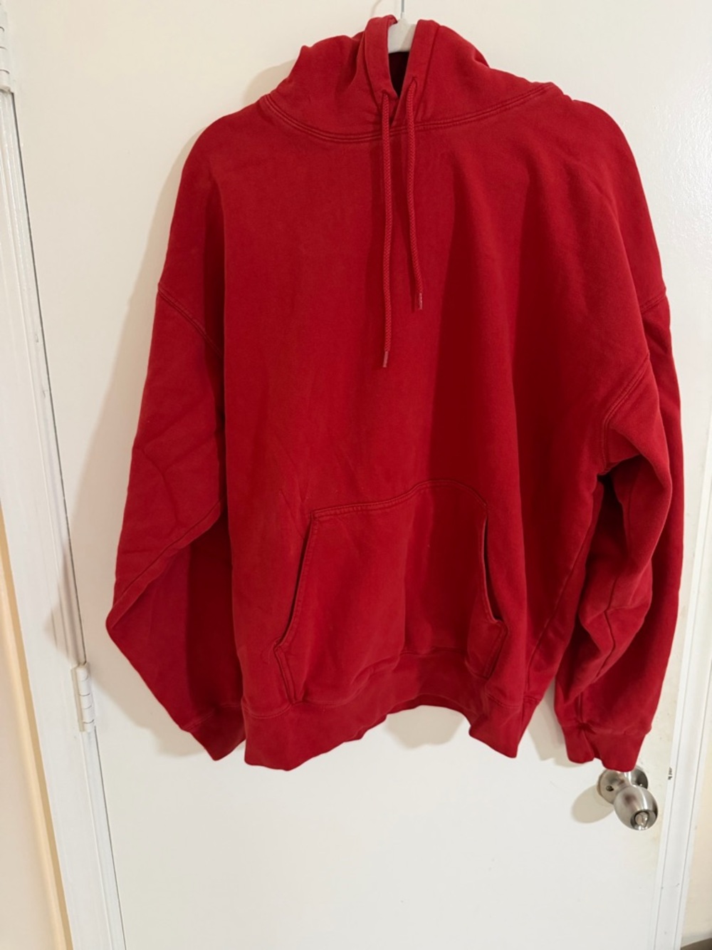 Brandy Melville Bright Red Cozy Hoodie